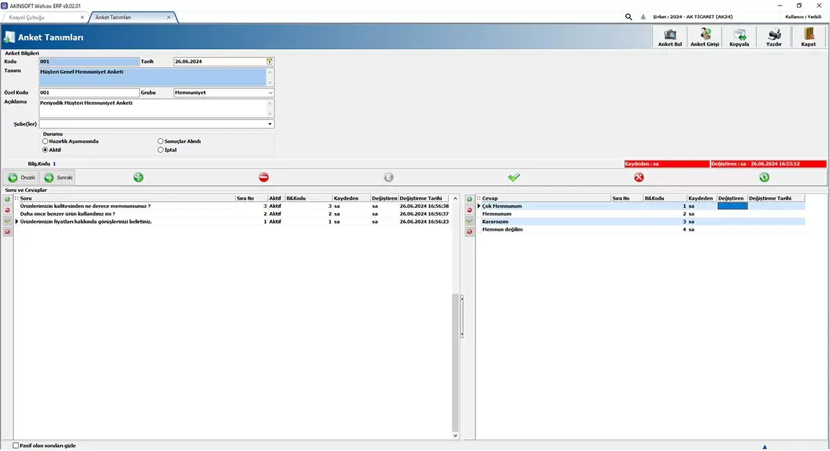 WOLVOX CRM · Program görünümü 2